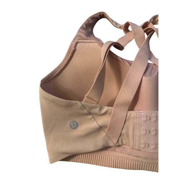 Women 32DD Lululemon Pink Sports Bra Strappy Adjustable Padded High Support - Picture 4 of 5